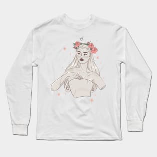 Making a Flower Crown Long Sleeve T-Shirt